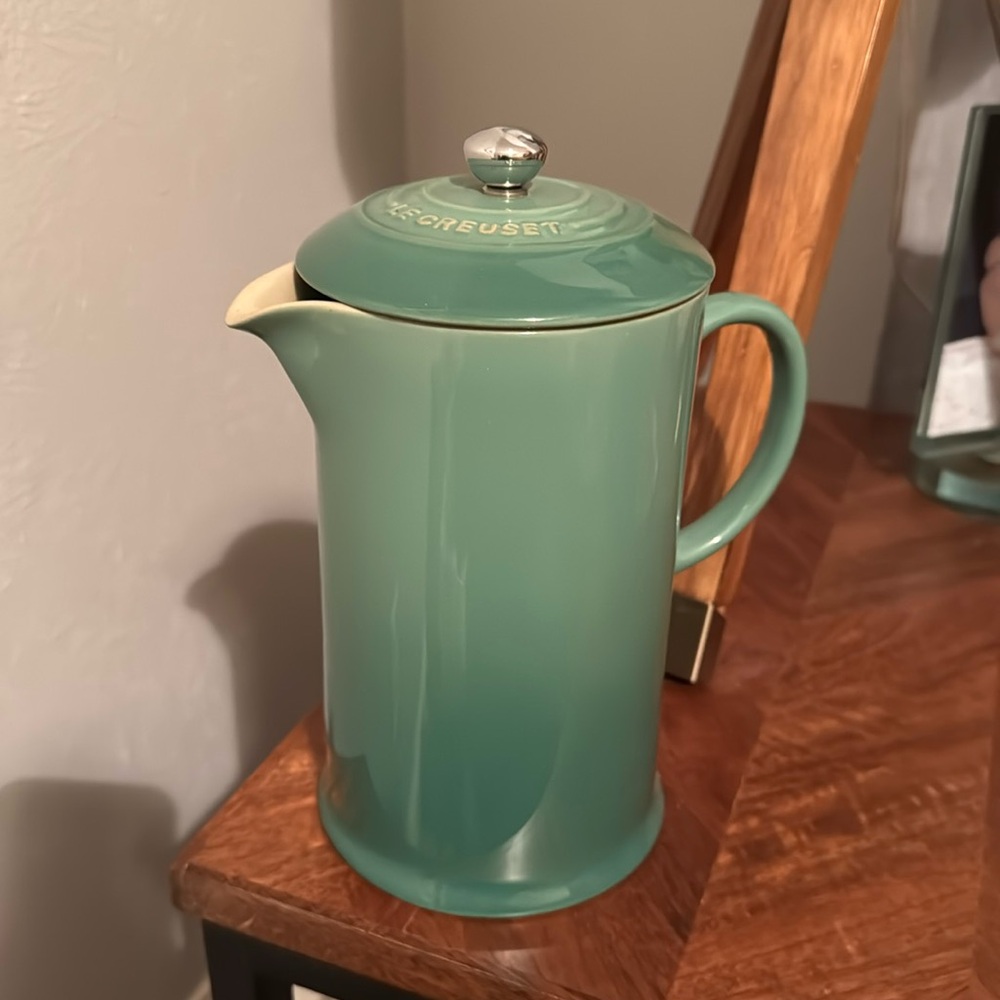 Le Creuset French press in green